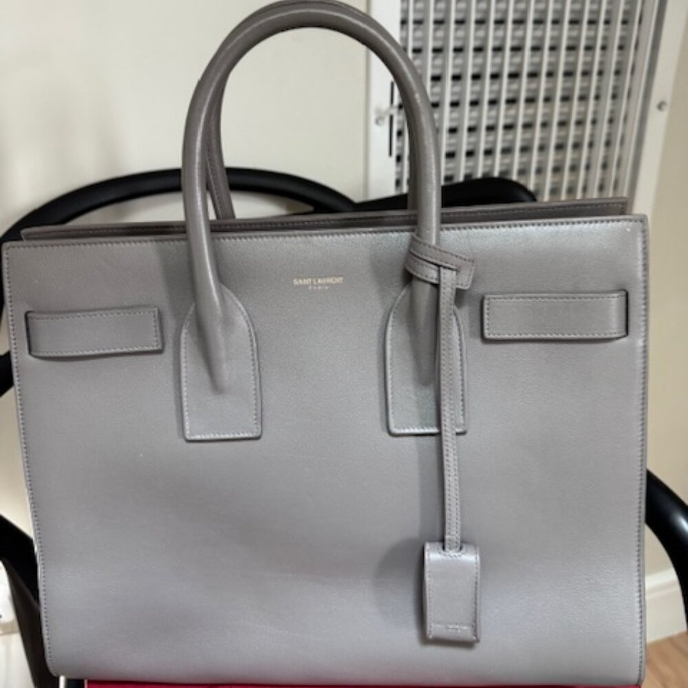 Saint Laurent  Calfskin Small Sac de Jour Gray - Picture 3 of 7